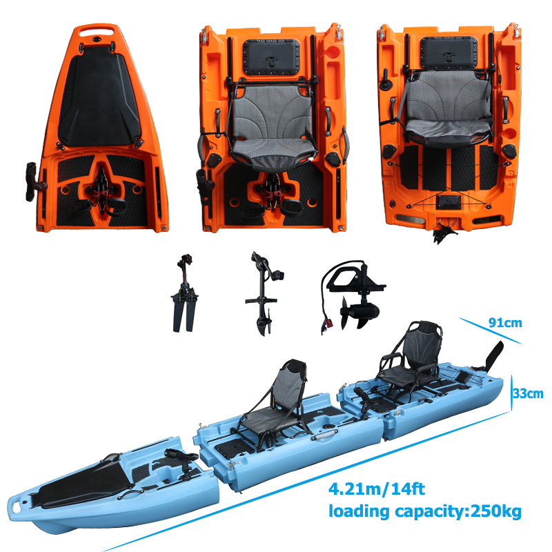 14FT 2 Person Detachable  Peda - Fishing Kayak Pedal Drive ulasan dan harga